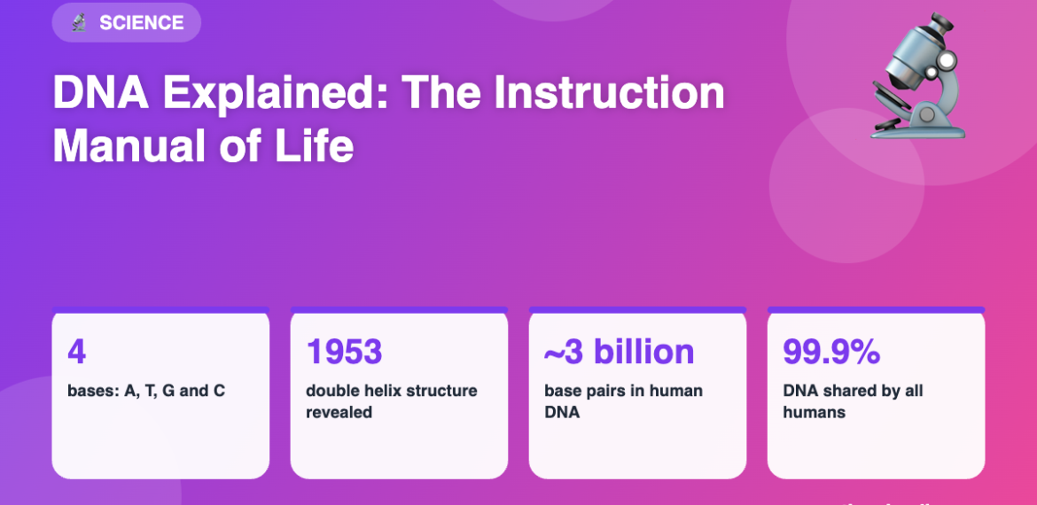Infographic: DNA Explained: The Instruction Manual of Life