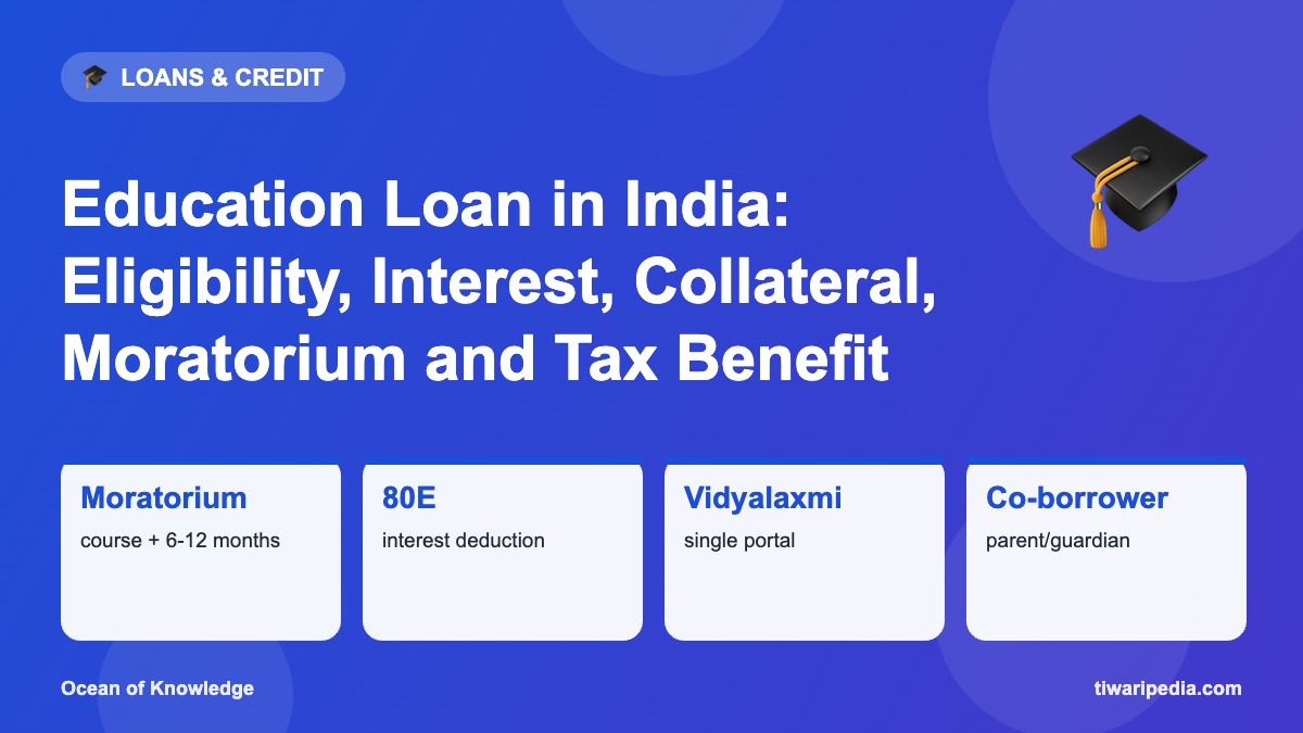 Infographic: Education Loan in India: Eligibility, Interest, Collateral, Moratorium and Tax Benefit