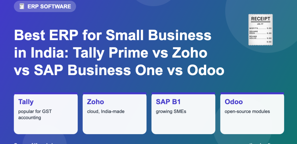 Best ERP for Small Business in India: Tally Prime vs Zoho vs SAP Business One vs Odoo