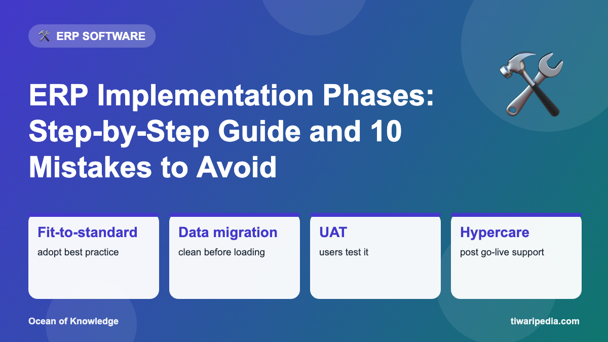 Infographic: ERP Implementation Phases: Step-by-Step Guide and 10 Mistakes to Avoid