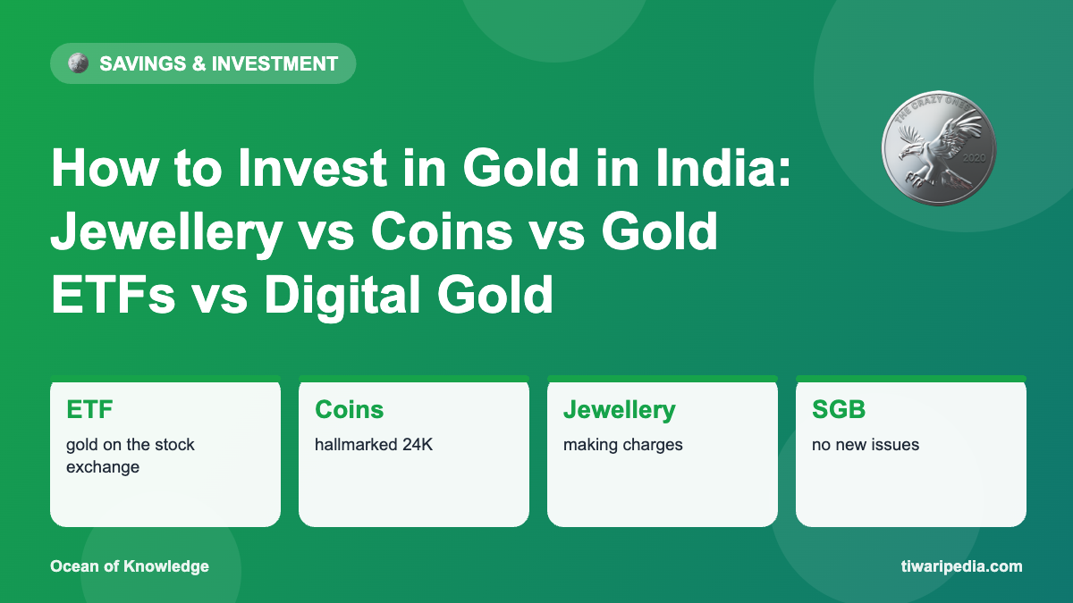 Infographic: How to Invest in Gold in India: Jewellery vs Coins vs Gold ETFs vs Digital Gold