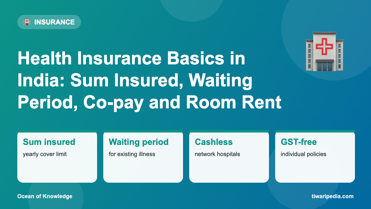 Infographic: Health Insurance Basics in India: Sum Insured, Waiting Period, Co-pay and Room Rent
