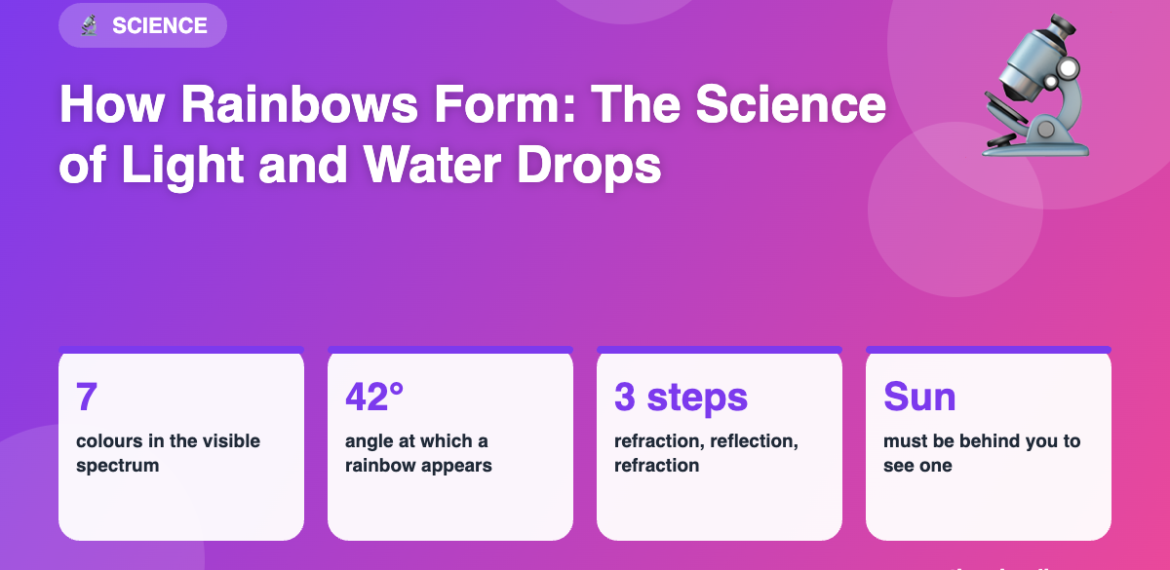 Infographic: How Rainbows Form: The Science of Light and Water Drops