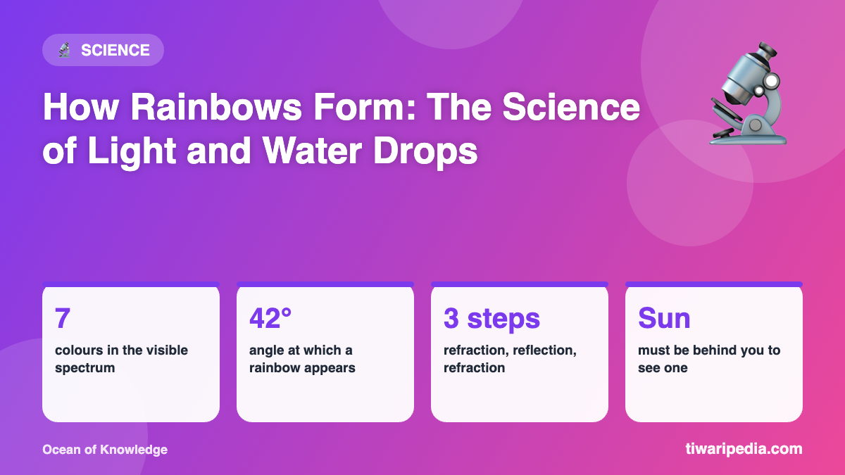 Infographic: How Rainbows Form: The Science of Light and Water Drops