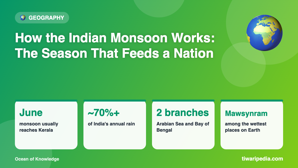 Infographic: How the Indian Monsoon Works: The Season That Feeds a Nation