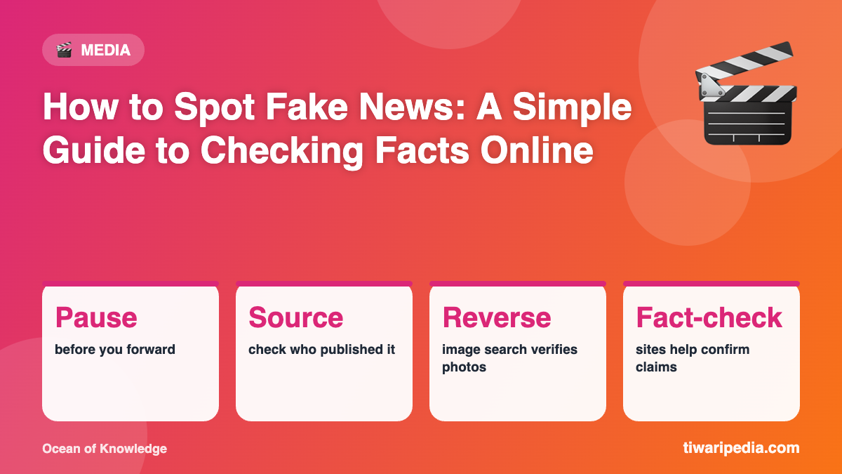 Infographic: How to Spot Fake News: A Simple Guide to Checking Facts Online