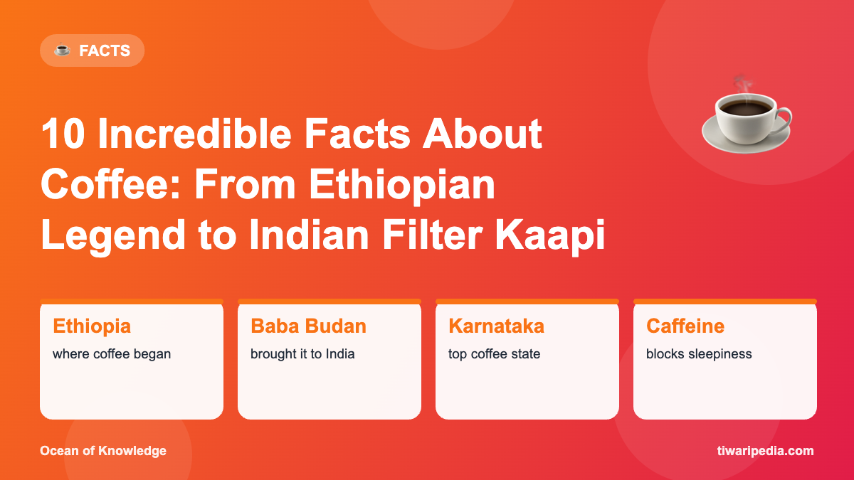 Infographic: 10 Incredible Facts About Coffee: From Ethiopian Legend to Indian Filter Kaapi