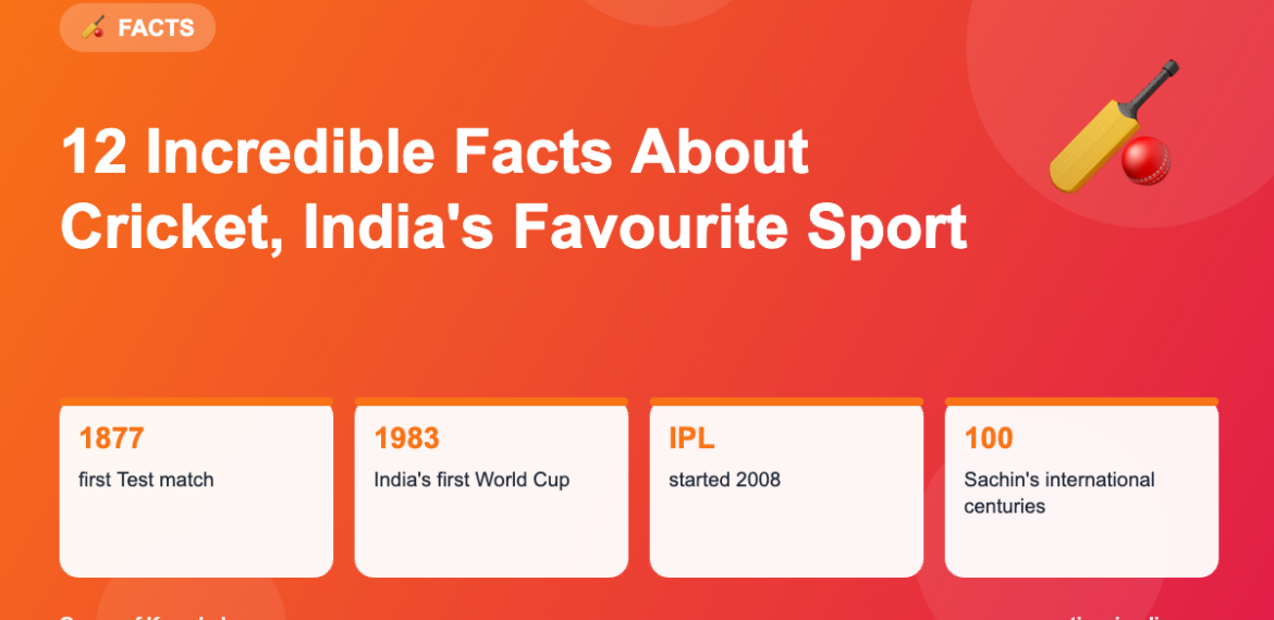 12 Incredible Facts About Cricket, India’s Favourite Sport