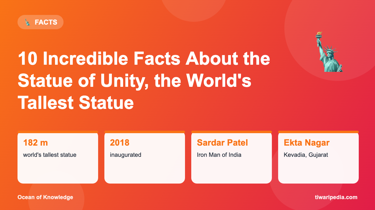 Infographic: 10 Incredible Facts About the Statue of Unity, the World's Tallest Statue