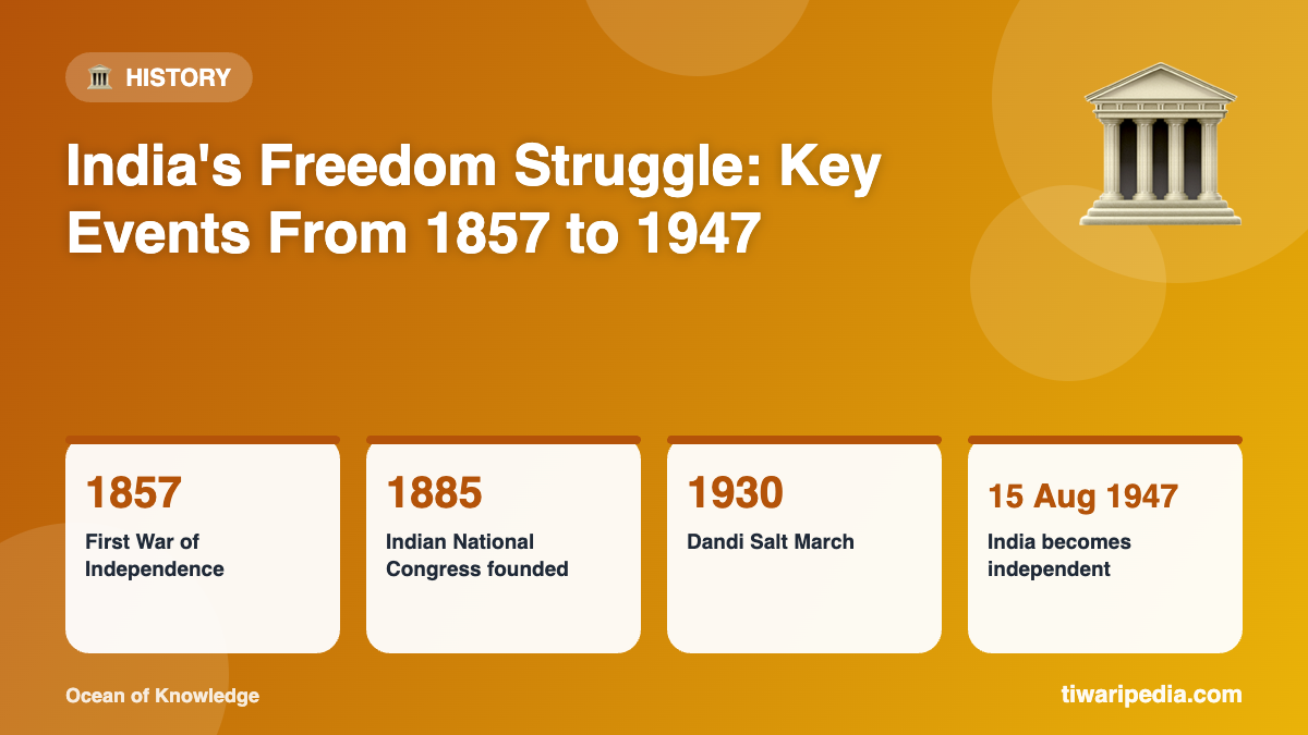 Infographic: India's Freedom Struggle: Key Events From 1857 to 1947