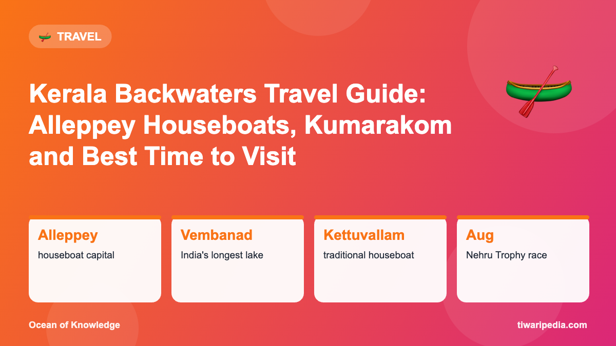 Infographic: Kerala Backwaters Travel Guide: Alleppey Houseboats, Kumarakom and Best Time to Visit