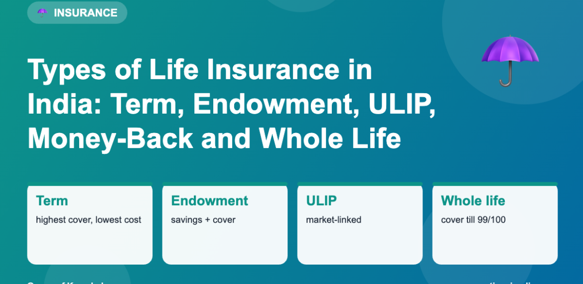 Types of Life Insurance in India: Term, Endowment, ULIP, Money-Back and Whole Life