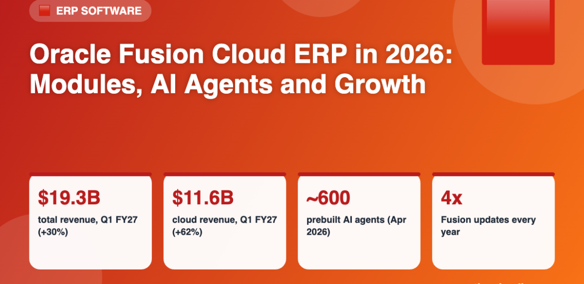 Oracle Fusion Cloud ERP Explained (2026): Top 10 Modules, AI Agents and Market Updates