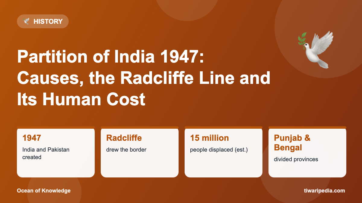 Infographic: Partition of India 1947: Causes, the Radcliffe Line and Its Human Cost