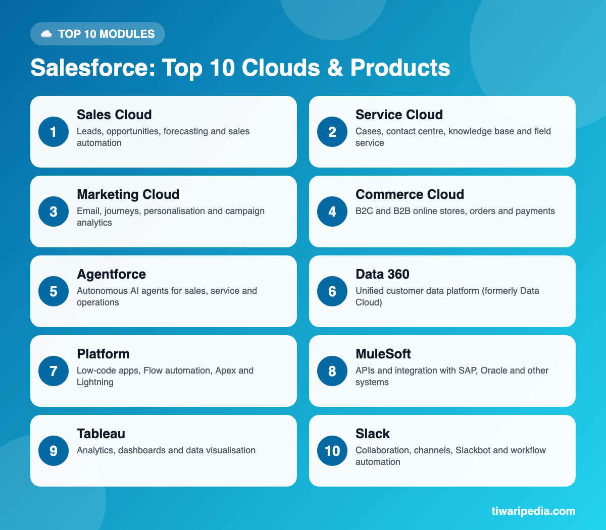 Salesforce: Top 10 Clouds & Products