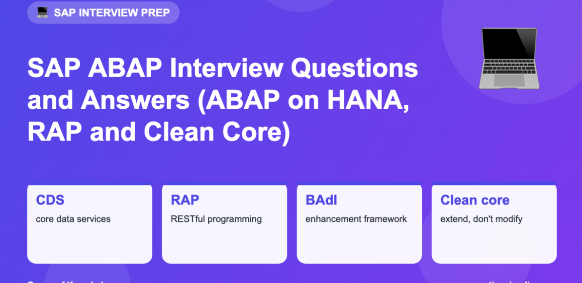 SAP ABAP Interview Questions and Answers (ABAP on HANA, RAP and Clean Core)