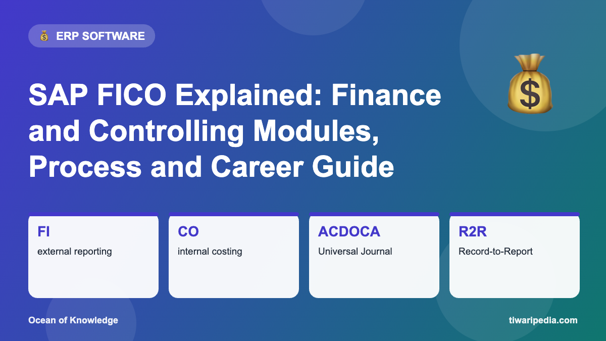 Infographic: SAP FICO Explained: Finance and Controlling Modules, Process and Career Guide