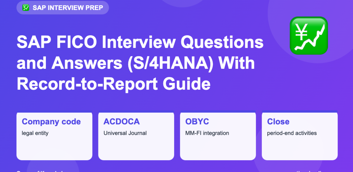 SAP FICO Interview Questions and Answers (S/4HANA) With Record-to-Report Guide