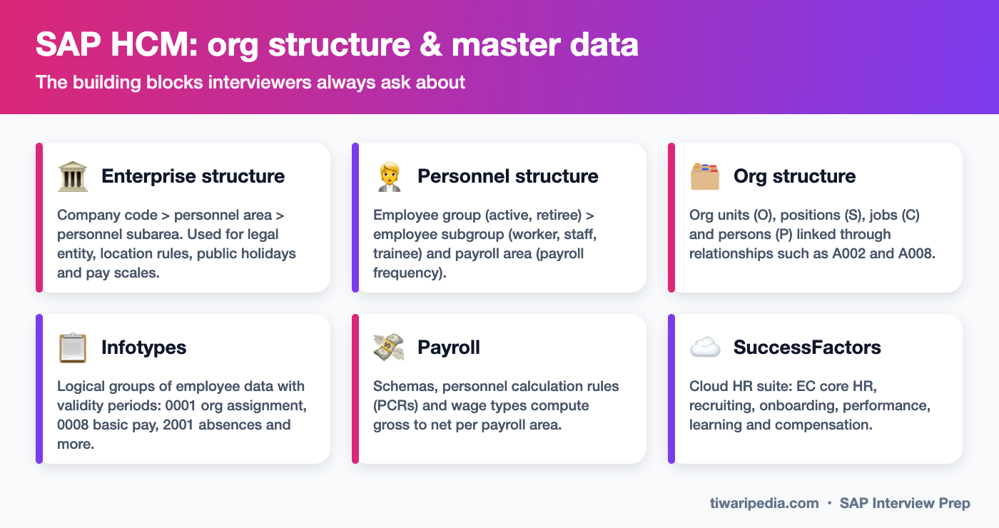 SAP HCM org structure and master data