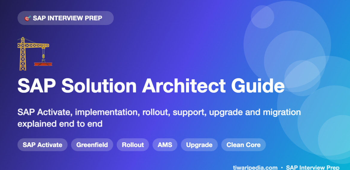 SAP Solution Architect Guide: SAP Activate, Implementation, Rollout, Support & Upgrade Projects Explained