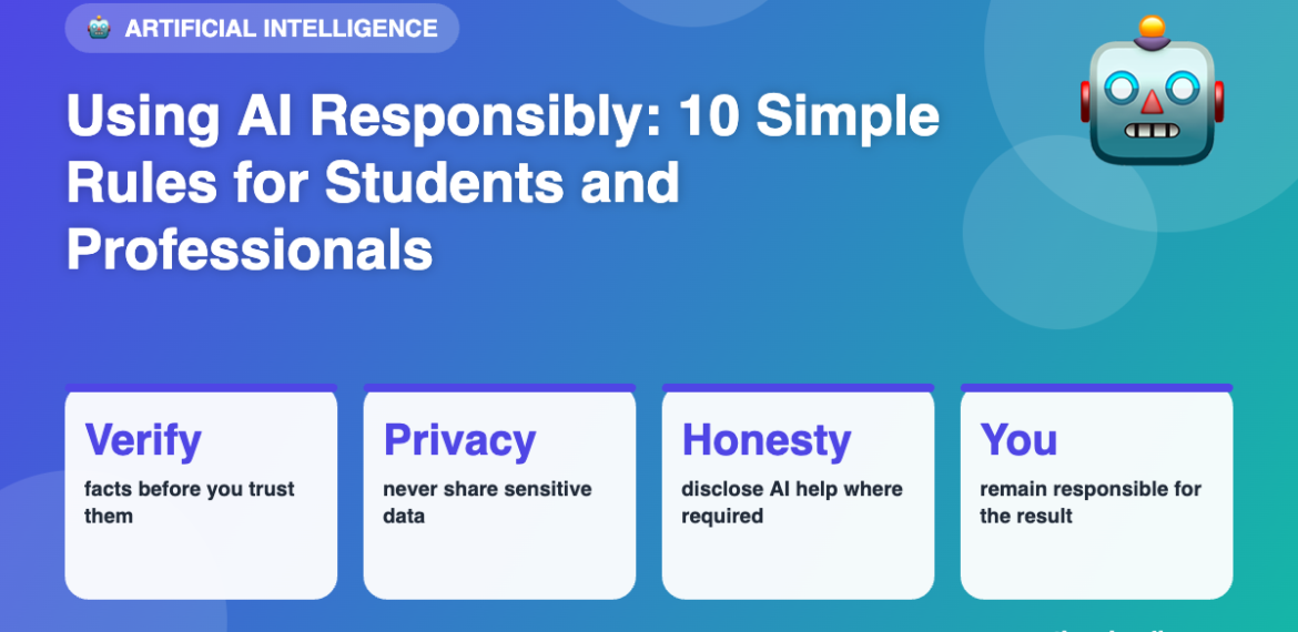 Using AI Responsibly: 10 Simple Rules for Students and Professionals