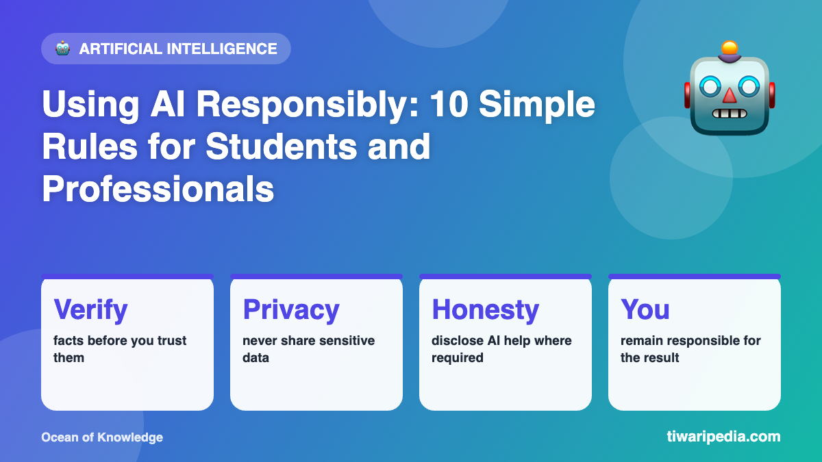 Infographic: Using AI Responsibly: 10 Simple Rules for Students and Professionals