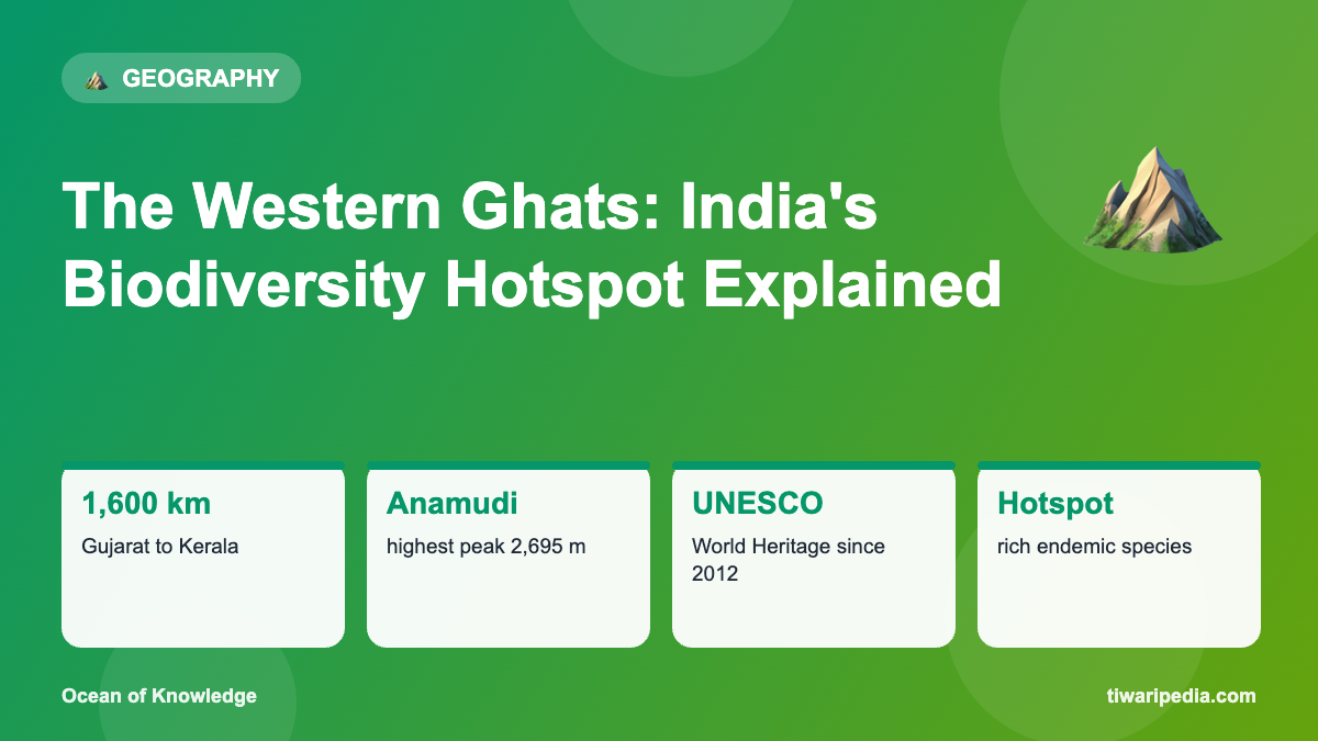 Infographic: The Western Ghats: India's Biodiversity Hotspot Explained