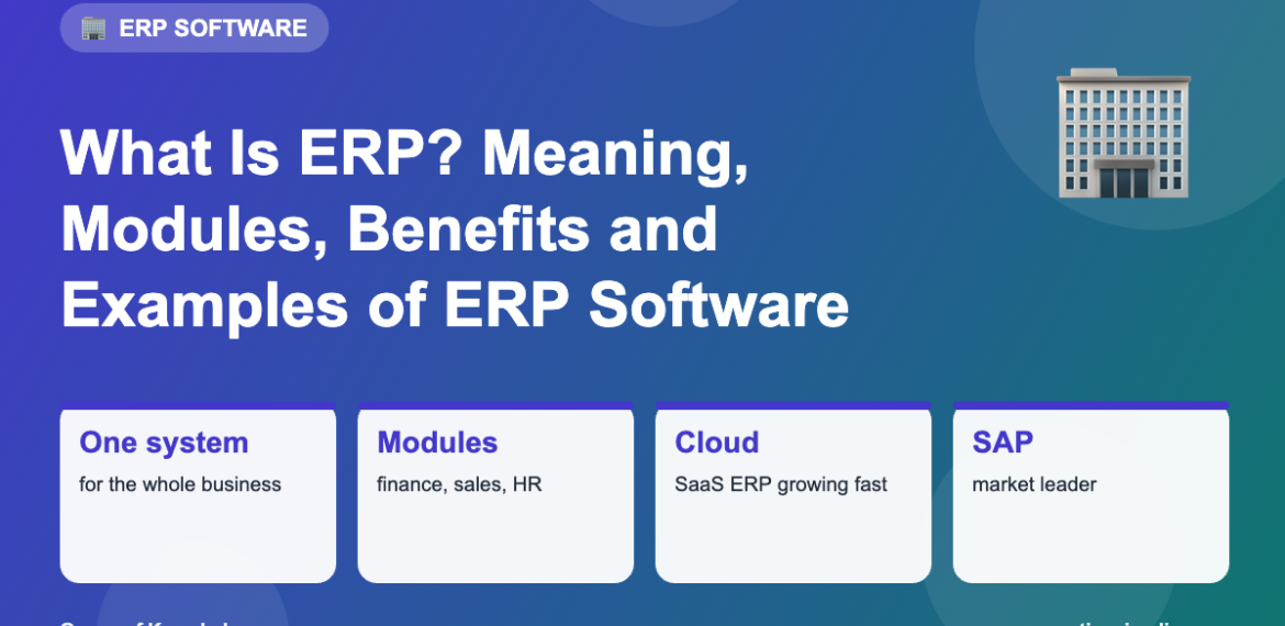 What Is ERP? Meaning, Modules, Benefits and Examples of ERP Software