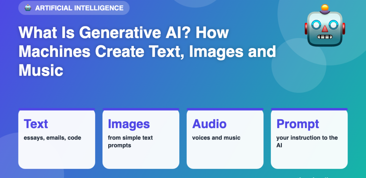 What Is Generative AI? How Machines Create Text, Images and Music